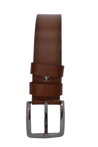 Erkek Kahverengi Hakiki Deri Kemer Jeans İçin DYN12530-2 - Resim 5