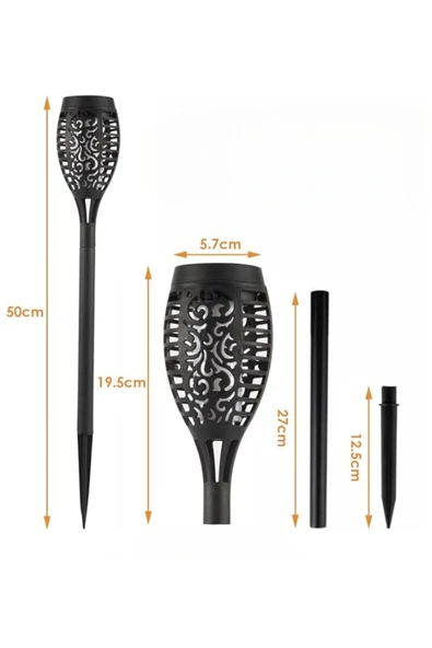 Solar Alev Efektli Bahçe Lambası - Resim 2