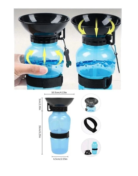 Kedi Köpek Seyahat Suluğu Matara 550 ml - 2