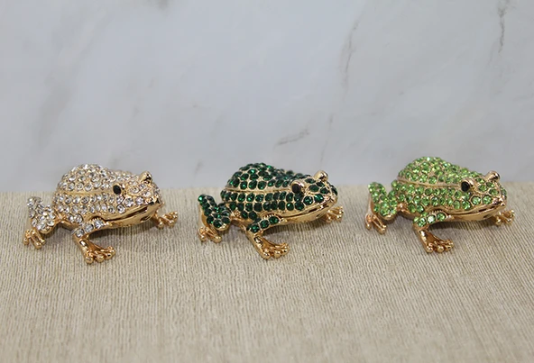 Swarovski Taşlı Minik Figür - Kurbağa Model 2 ürün görseli