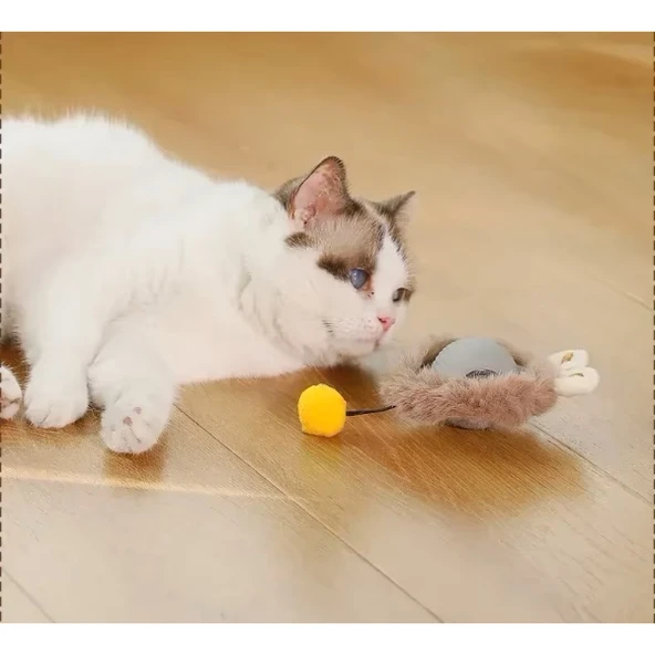 Tüylü Şarjlı Kedi Oyuncağı - Resim 4