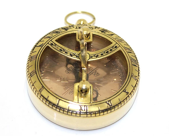 Pirinç Güneş Saati Ve Pusula Modeli - Resim 2