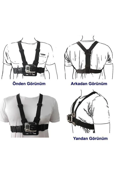 Aksiyon Kamerası Göğüse Sabitleme Kemeri - 4
