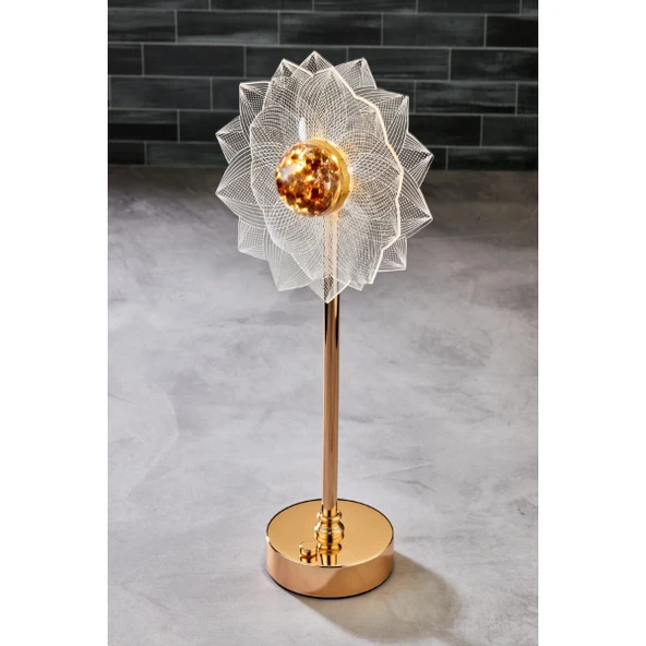 Çiçek Tasarımlı LED Masa Lambası - Resim 2