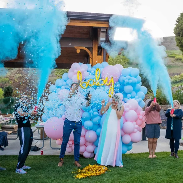 Cinsiyet Tüpü - Gender Reveal Partisi Tüpü Mavi Renk - 3
