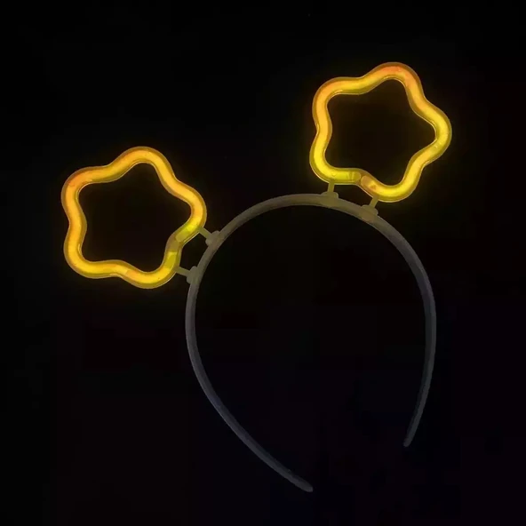Glow Stick Karanlıkta Yanan Fosforlu Yıldız Taç 12 Adet - 3