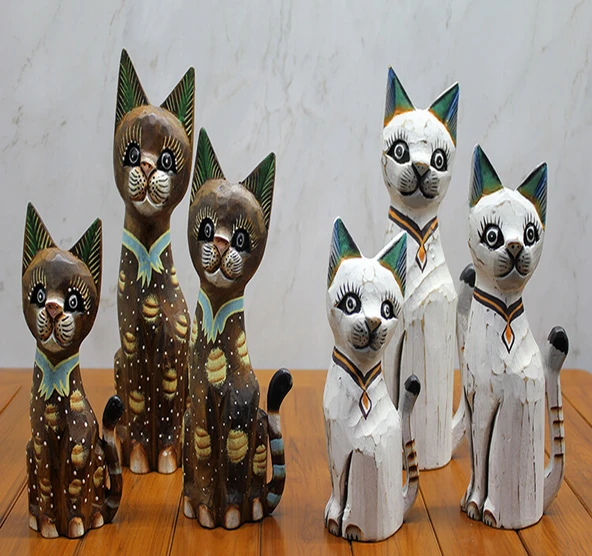 Ahşap 3'lü Kedi Seti 50 Cm Model 3 ürün görseli