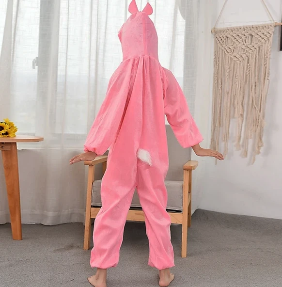 Çocuk Tavşan Kostümü Pembe Renk 2-3 Yaş - 4