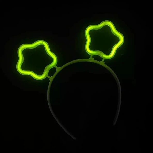 Glow Stick Karanlıkta Yanan Fosforlu Yıldız Taç 12 Adet - 5