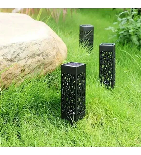 Dekoratif Solar Güneş Enerjili Bahçe Aydınlatması Yürüyüş Yolu Seti (6 Adet) - Resim 2