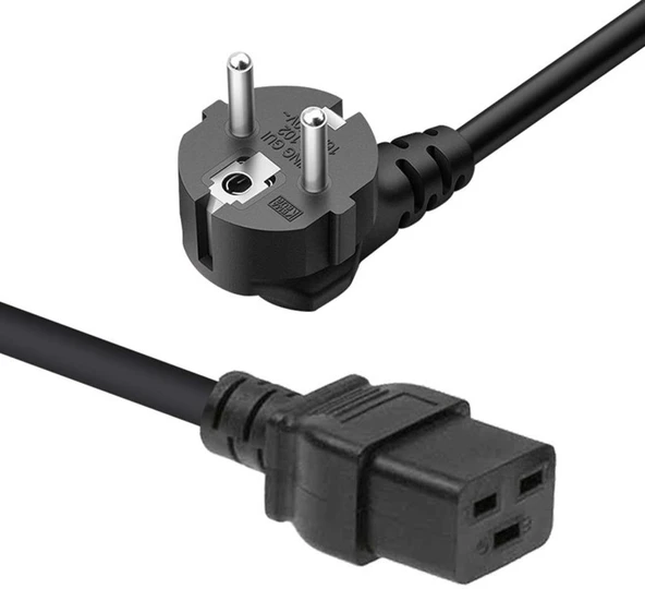 C19 KABLO UPS POWER KABLOSU 1.8 Metre 3x1.5mm Dikdörtgen KALIN UC 300/500V (1.8mt)