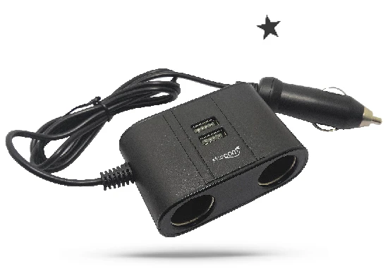 STAR ARAÇ İÇİ ÇAKMAKLIK ÇOKLAYICI-İKİLİ-USB - 4