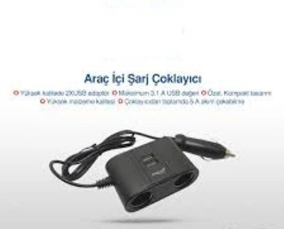 STAR ARAÇ İÇİ ÇAKMAKLIK ÇOKLAYICI-İKİLİ-USB - 3