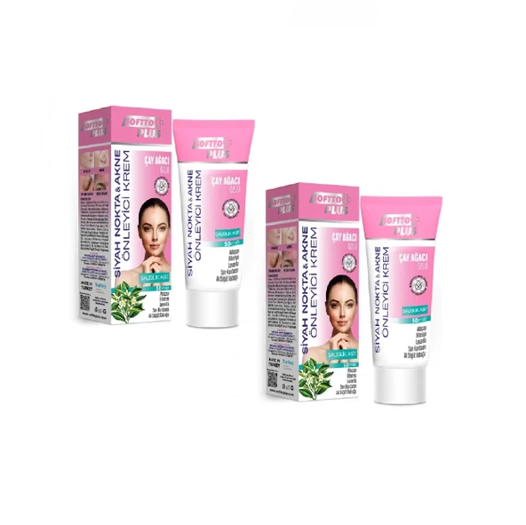 Siyah Nokta ve Akne Önleyici Krem 2 Adet 50 ML , Softto Plus