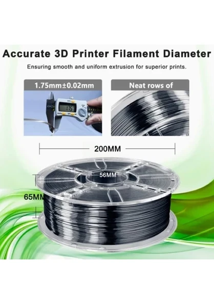 Iboss Pla+ Filament 1.75MM/3.00MM / 1 kg / SİYAH - 2