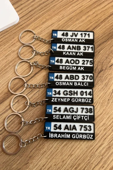 Kişiye Özel Plaka Anahtarlık - İsimli ve Plakalı Araç Anahtarlığı - 4
