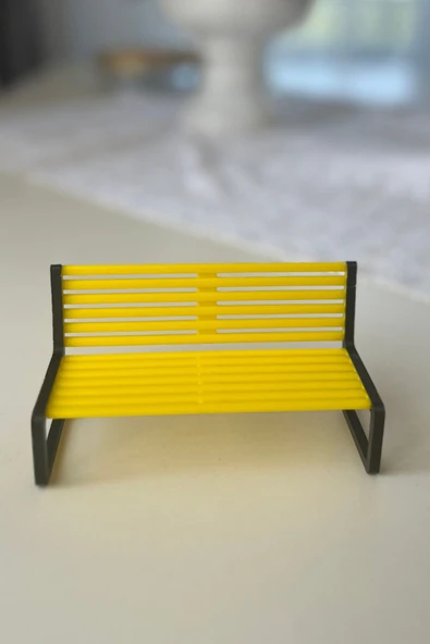 Minyatür Park Bankı - Dekoratif Figür Sergileme Bankı - Masaüstü Süs