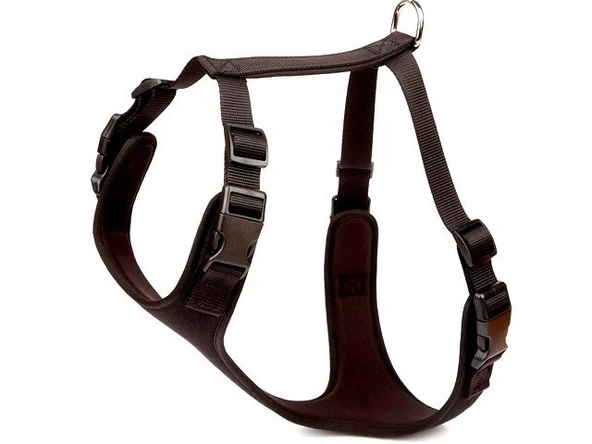 Doggie Havalı Ped Dokuma Köpek Göğüs Tasması 70/95 cm Siyah - Resim 2