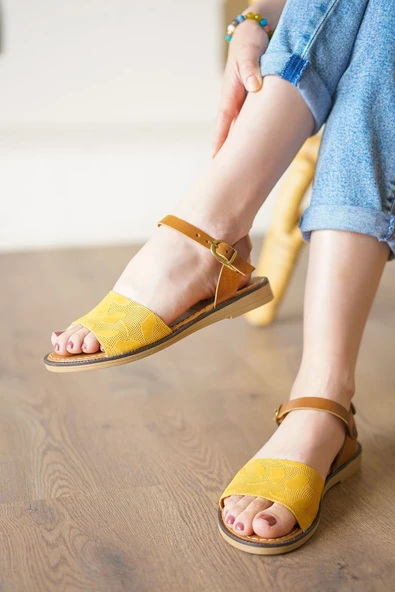 Cardi Hardal Cilt Sandalet - 3