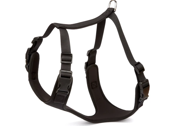 Doggie Havalı Ped Dokuma Köpek Göğüs Tasması 50/70 cm Siyah ürün görseli 1