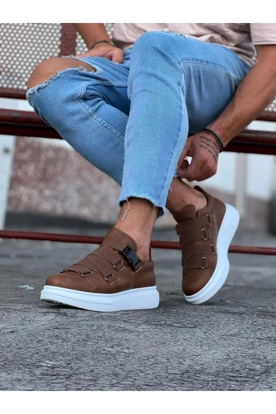 WG033 Taba Erkek Yüksek Taban Ayakkabı - Resim 2