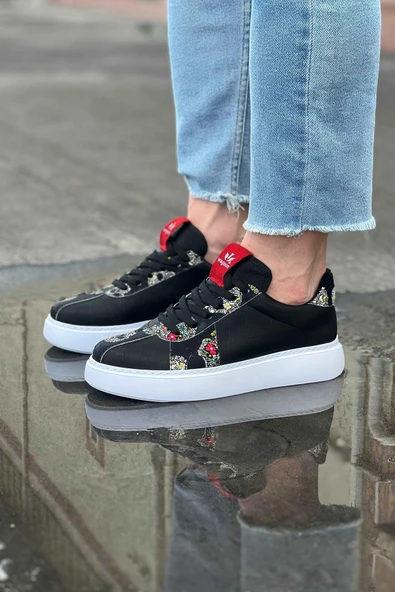 WG040 Siyah Kurukafa Erkek Casual Ayakkabı - 3