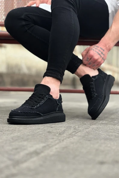 WG018 Kömür Kot Kumaş Erkek Casual Ayakkabı - Resim 2