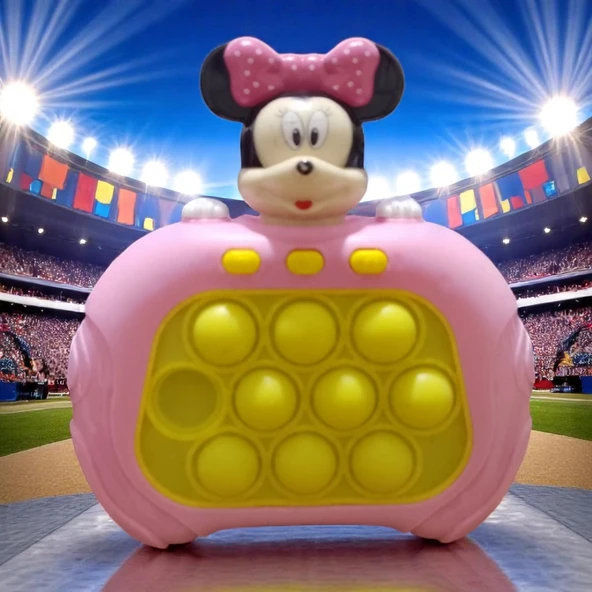 YÜKSEK KALİTE PEMBE MİNNİE MOUSE POPİT YENİ NESİL POPİT OYUNCAK POPİT SESLİ RENKLİ IŞIKLI POPİT ürün görseli