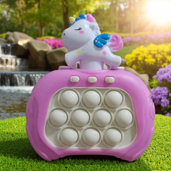 YÜKSEK KALİTE UNİCORN POPİT YENİ NESİL POPİT OYUNCAK POPİT SESLİ LED IŞIKLI OYUNCAK UNİCORN POPİT ürün görseli