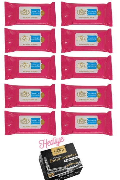 Kokusuz Islak Mendil 10 Adet İhram Sabunu Hediyeli