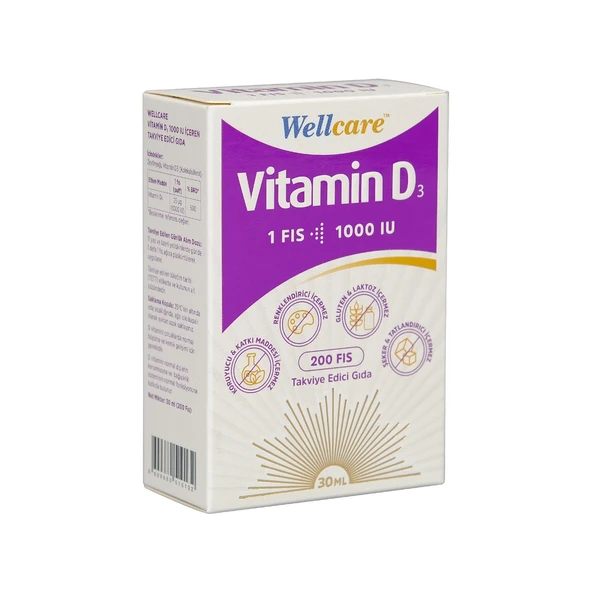 Wellcare Vıtamın D3 1000 Iu 30 Ml Sprey
