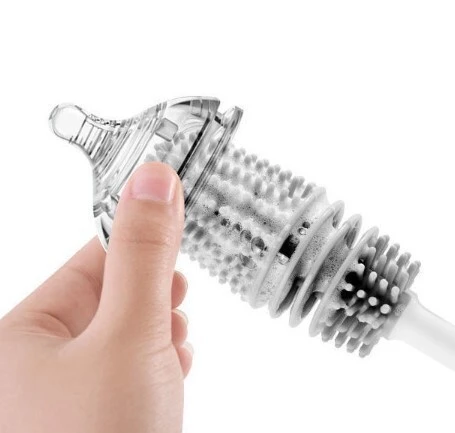 Silikon Uzun Saplı Kavanoz Yıkama Fırçası - Resim 2