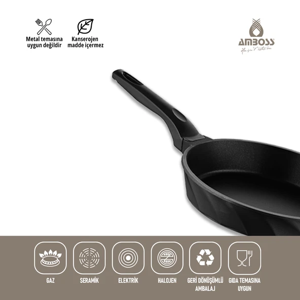 Vento Döküm Titanyum Kaplama Tava 22x5 cm - Resim 3