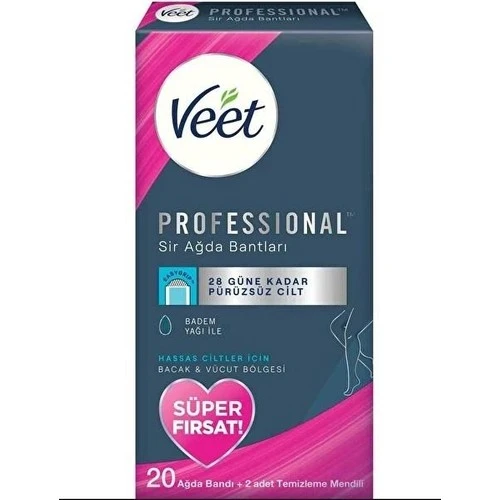 Veet Hassas Ciltler İçin Sir Ağda Bandı 20li