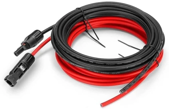 Güneş Paneli Kablosu Solar Kablo 6mm 5+5 Toplam 10metre MC4 Bağlı