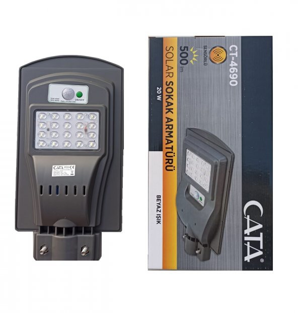 Cata CT-4690 30 W Güneş enerjili Solar Sokak Aydınlatma lambası