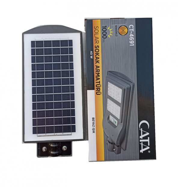 Cata CT-4691 60w Solar Sokak Armatürü Güneş Enerjili Bahçe Lambası