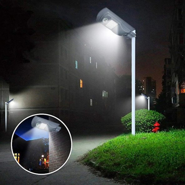 Güneş Enerjili Bahçe Aydınlatma Direği + 180W Solar Sokak Lambası - 4