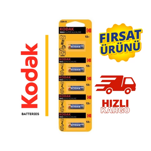 Kodak 23A Lithium Çok Amaçlı Kumanda Pili ((5li Kartela))