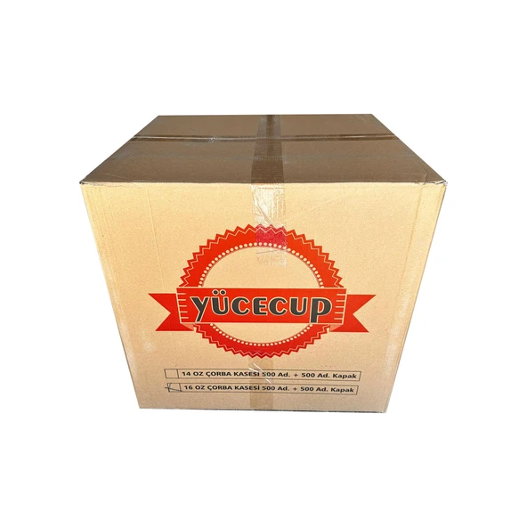 YüceCup Kraft Kağıt Şeffaf Kapaklı Çorba Kasesi - 16 Oz - 480 Ml. - 50 Adet / Kase + Kapak - Resim 4