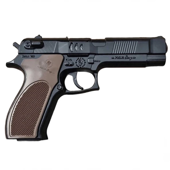 Eğitici Oyuncak  Metal Oyuncak Tabanca Siyah Seri 23 - Resim 5