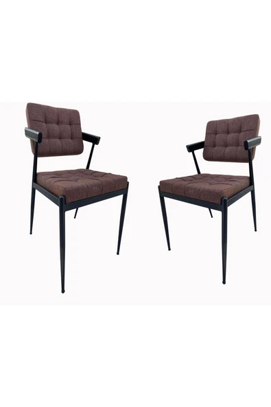 Evim-E Aksesuar 1.2 mm Z Metal Yarım Kollu Sandalye - Siyah-Mufak&Salon&Cafe Sandalyesi ürün görseli 1