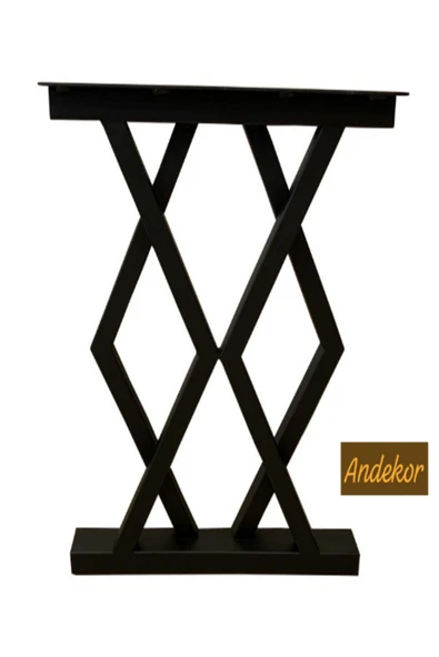 Metal Masa Ayağı - 2’li Baklava Dilimi / 1 Çift (2 Adet) / 60x6x70(h)