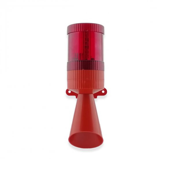 220V Çakar Ledli Işıklı Vinç Sireni 120 DB Çift Sesli Borulu - 1