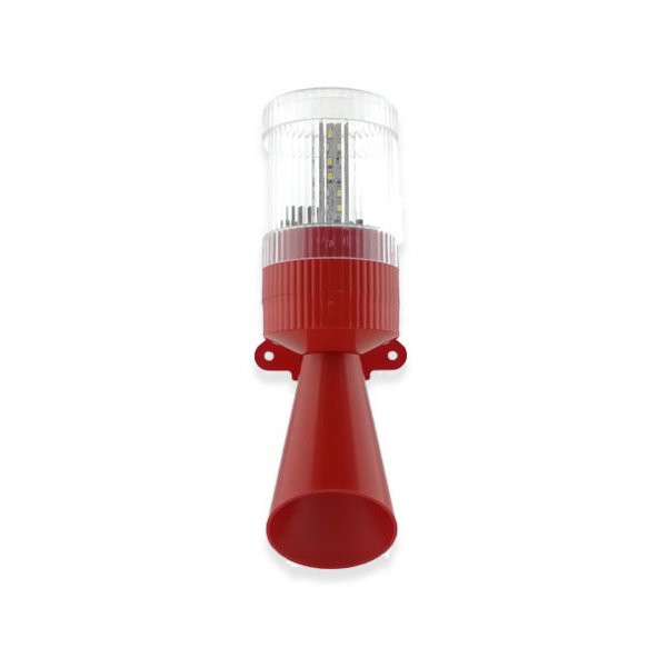220V Çakar Ledli Işıklı Vinç Sireni 120 DB Çift Sesli Borulu - 5