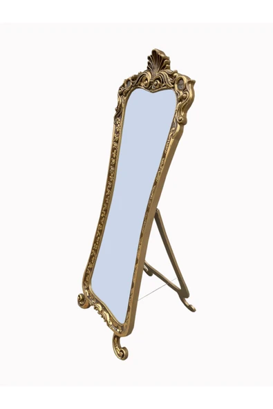 Evim-E Aksesuar Lavina Ayaklı Boy Aynası Polyester Döküm-Tamamı Oymalı-El Boyası