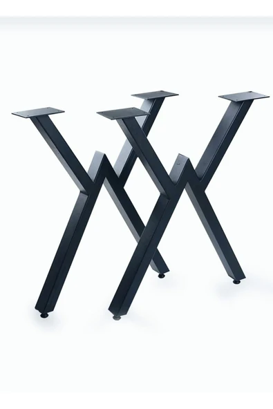 DEKOR “WV” Metal Masa Ayağı / Siyah – 2 Parça - 2
