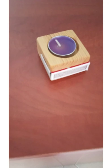 Kibrit Hazneli Mumluk + 1 Adet Tealight Mum + 1 Adet Kibrit !!!