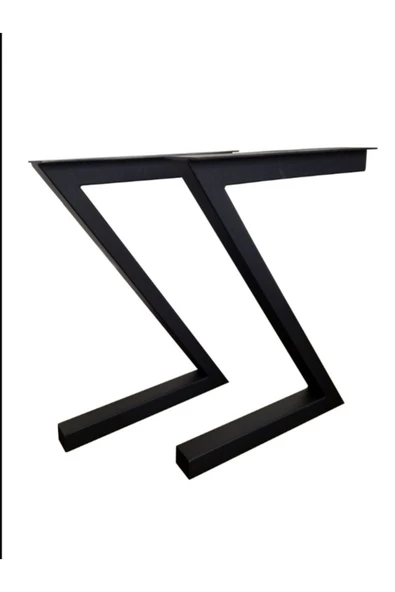 Metal Masa Ayağı - ’’ Z ’’ Desenli / 1 Çift (2 Adet) / 60x6x70(h)