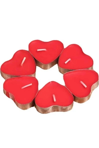 Kalp Desenli Tealight Mum / 1 Paket (50 Adet) !!! - 3